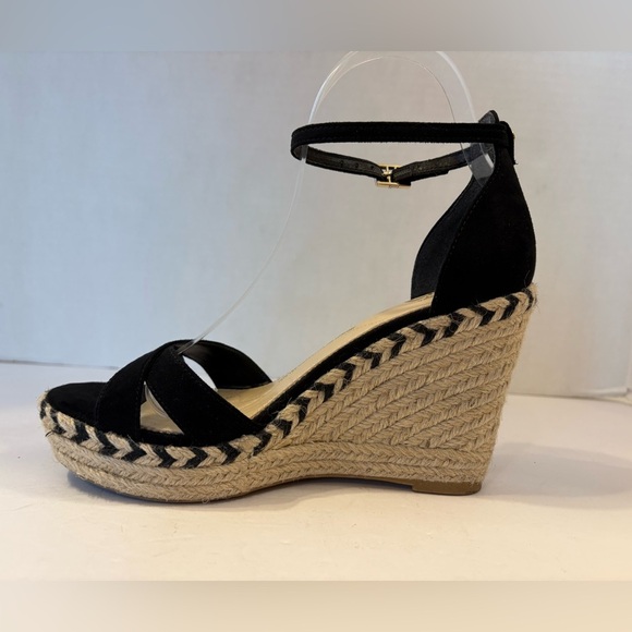 Circus by Sam Edelman Renee black open toe wedge heel sandals size 7M - Picture 2 of 11